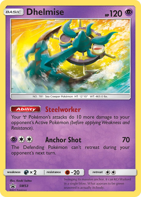 (053) Pokemon TCG SM Black Star Promos Single: Dhelmise   Promo