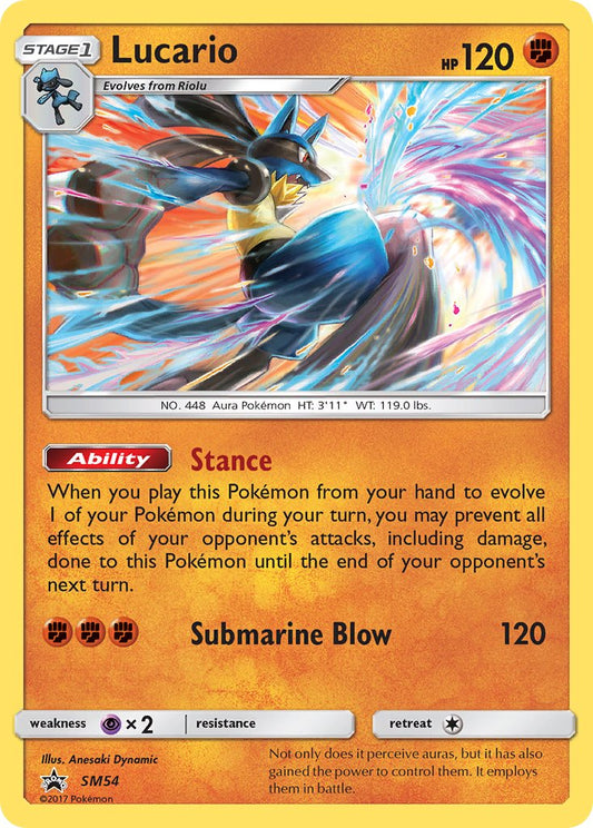 (054) Pokemon TCG SM Black Star Promos Single: Lucario   Promo