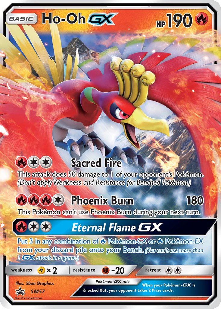 (057) Pokemon TCG SM Black Star Promos Single: Ho-Oh GX   Promo