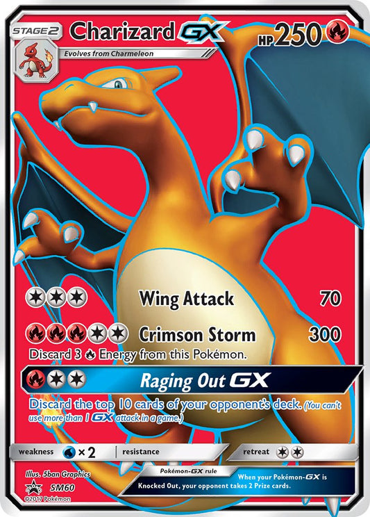 (060) Pokemon TCG SM Black Star Promos Single: Charizard GX   Promo