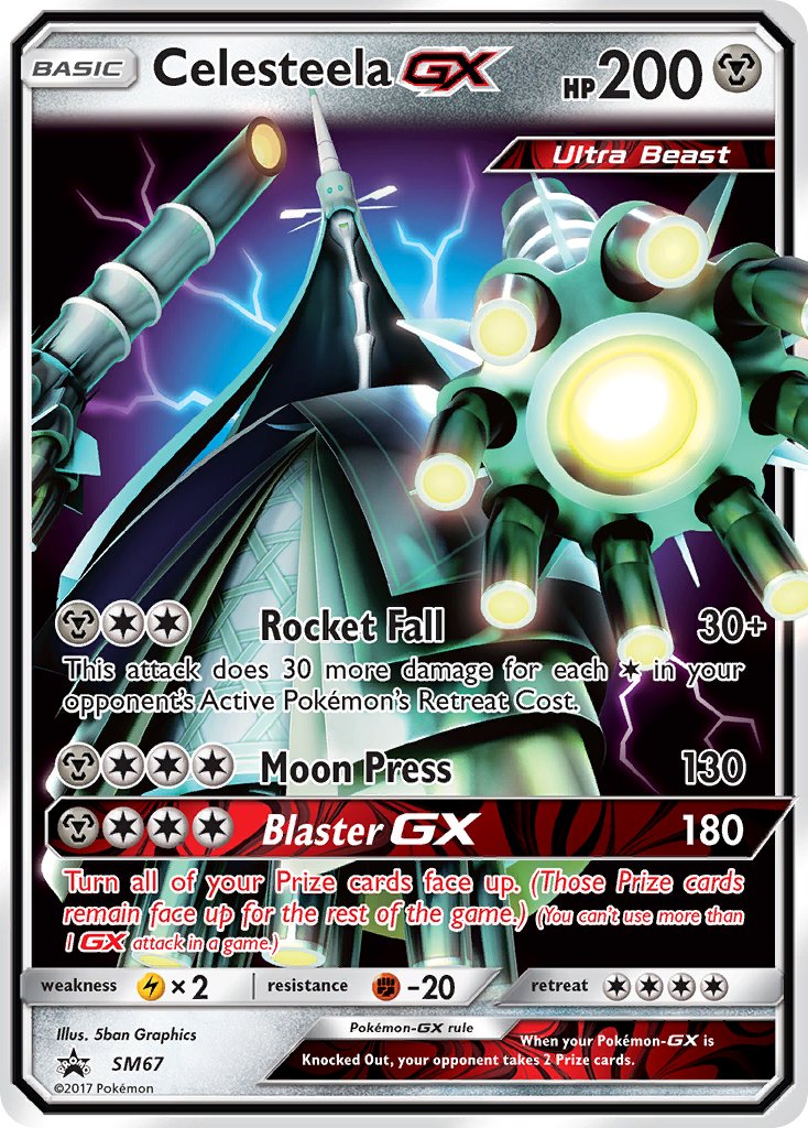 (067) Pokemon TCG SM Black Star Promos Single: Celesteela GX   Promo