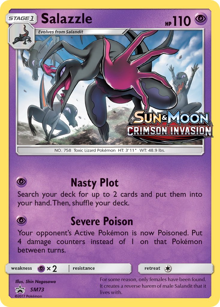 (073) Pokemon TCG SM Black Star Promos Single: Salazzle   Promo