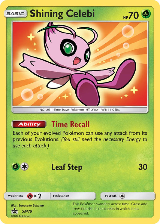 (079) Pokemon TCG SM Black Star Promos Single: Shining Celebi   Promo