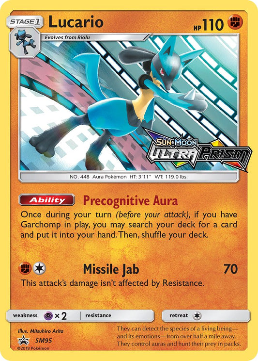 (095) Pokemon TCG SM Black Star Promos Single: Lucario   Promo