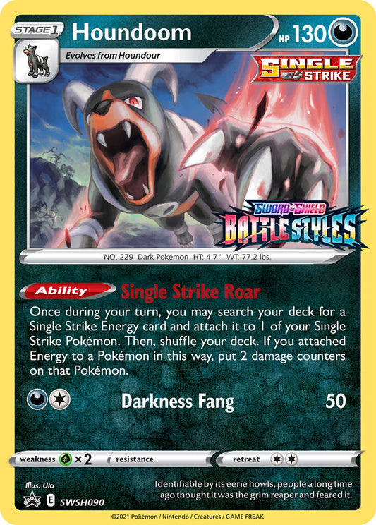 (090) Pokemon TCG SWSH Black Star Promos Single: Houndoom  Promo