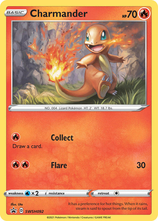 (092) Pokemon TCG SWSH Black Star Promos Single: Charmander  Promo