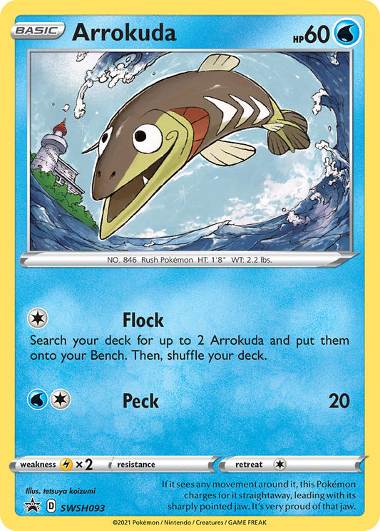 (093) Pokemon TCG SWSH Black Star Promos Single: Arrokuda  Promo