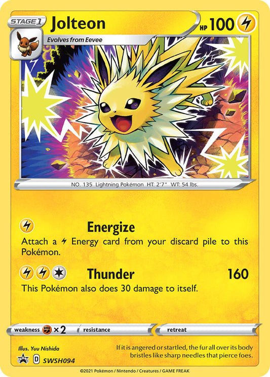 (094) Pokemon TCG SWSH Black Star Promos Single: Jolteon  Promo