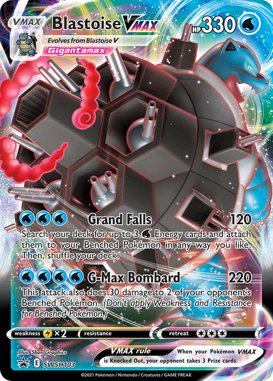 (103) Pokemon TCG SWSH Black Star Promos Single: Blastoise VMAX  Promo