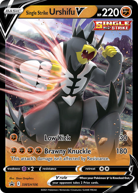 (106) Pokemon TCG SWSH Black Star Promos Single: Single Strike Urshifu V  Promo