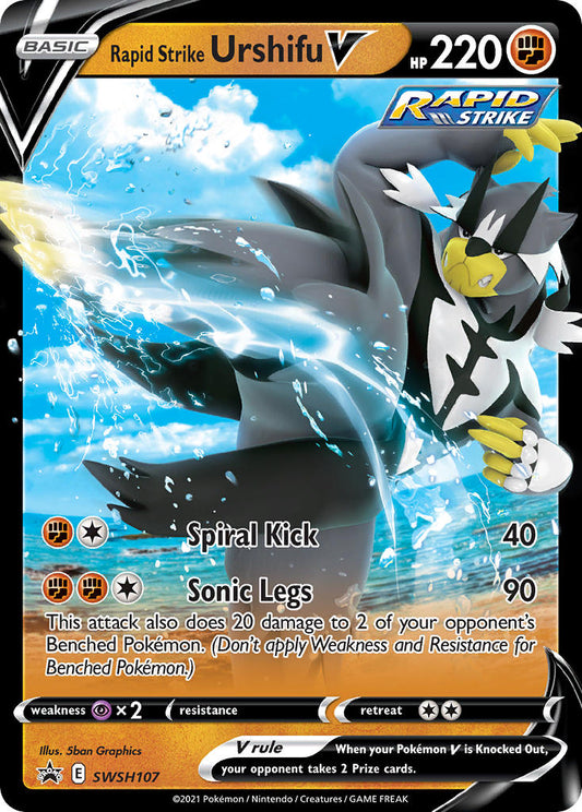 (107) Pokemon TCG SWSH Black Star Promos Single: Rapid Strike Urshifu V  Promo