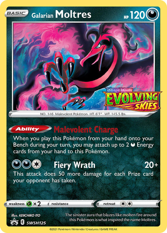 (125) Pokemon TCG SWSH Black Star Promos Single: Galarian Moltres  Promo