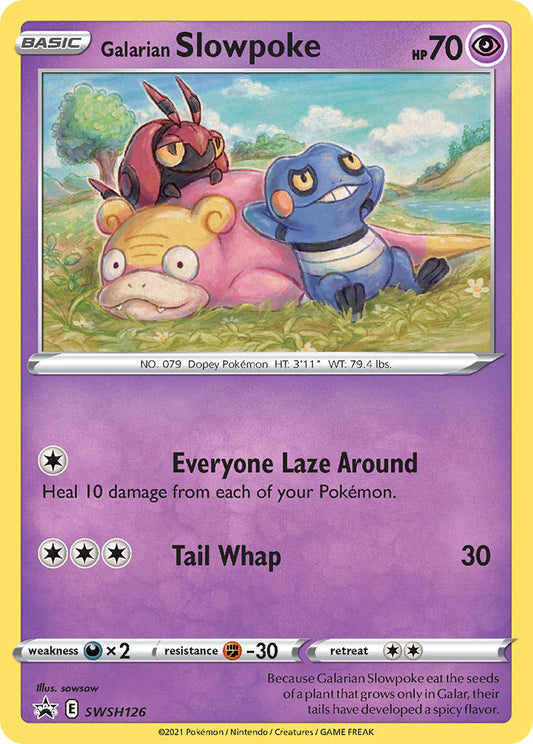 (126) Pokemon TCG SWSH Black Star Promos Single: Galarian Slowpoke  Promo