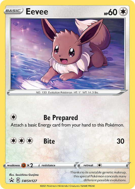 (127) Pokemon TCG SWSH Black Star Promos Single: Eevee  Promo