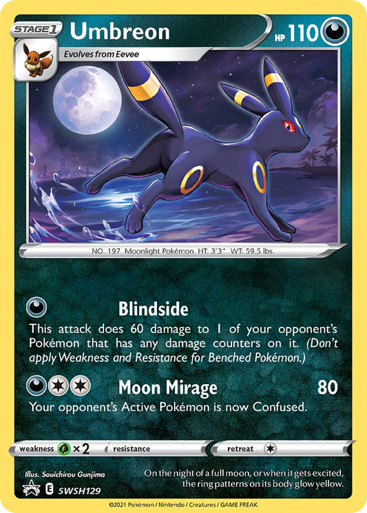 (129) Pokemon TCG SWSH Black Star Promos Single: Umbreon  Promo