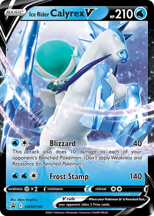 (130) Pokemon TCG SWSH Black Star Promos Single: Ice Rider Calyrex V  Promo
