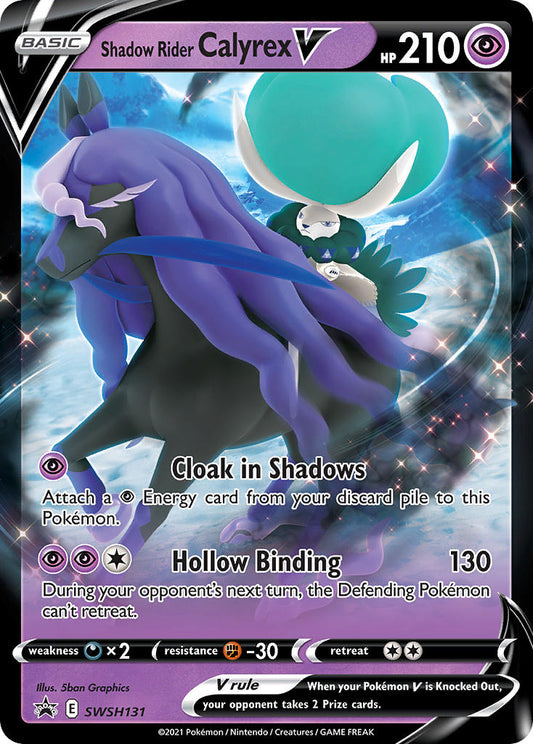 (131) Pokemon TCG SWSH Black Star Promos Single: Shadow Rider Calyrex V  Promo