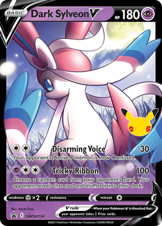 (134) Pokemon TCG SWSH Black Star Promos Single: Dark Sylveon V  Promo