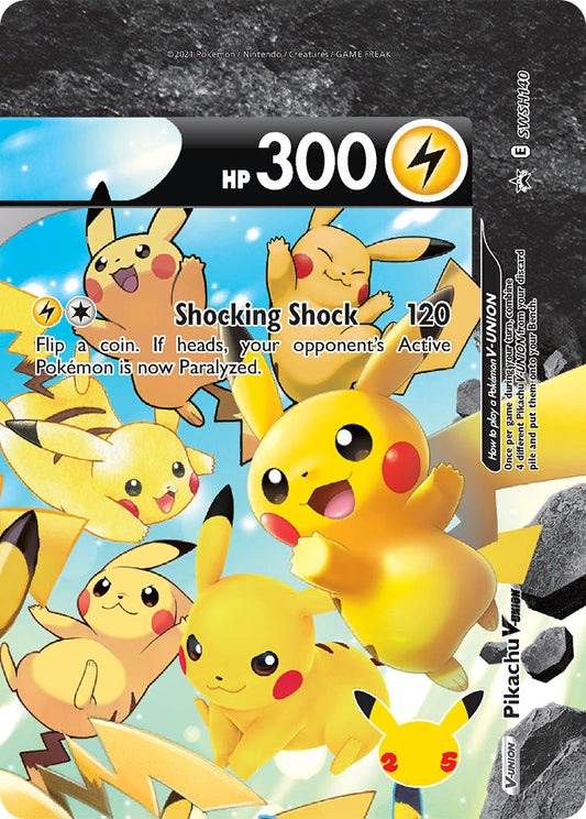 (140) Pokemon TCG SWSH Black Star Promos Single: Pikachu V-UNION  Promo