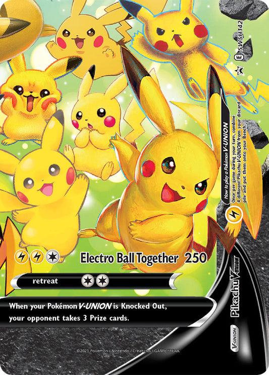 (142) Pokemon TCG SWSH Black Star Promos Single: Pikachu V-UNION  Promo