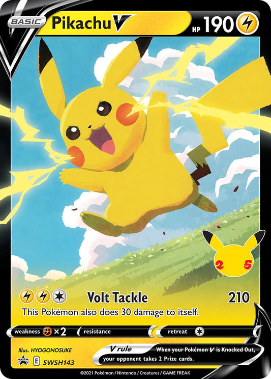 (143) Pokemon TCG SWSH Black Star Promos Single: Pikachu V  Promo