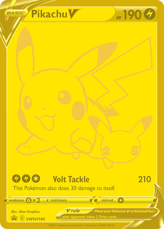 (145) Pokemon TCG SWSH Black Star Promos Single: Pikachu V  Promo
