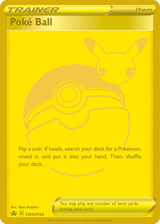 (146) Pokemon TCG SWSH Black Star Promos Single: Pok��� Ball  Promo