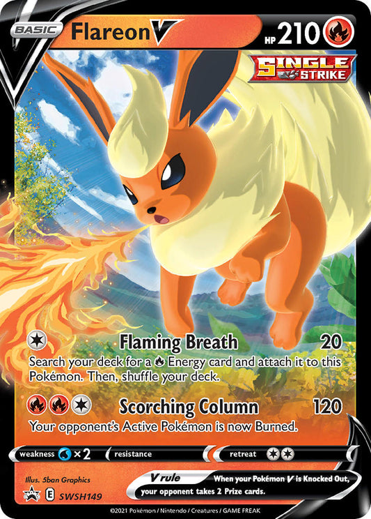 (149) Pokemon TCG SWSH Black Star Promos Single: Flareon V  Promo