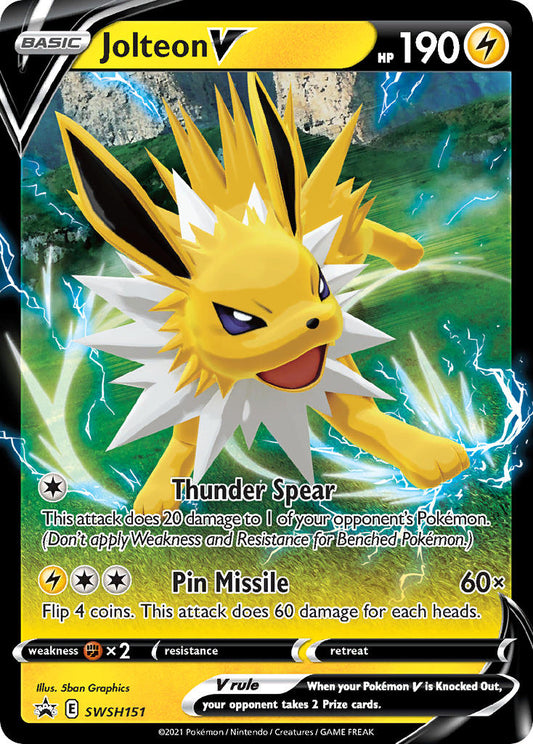 (151) Pokemon TCG SWSH Black Star Promos Single: Jolteon V  Promo
