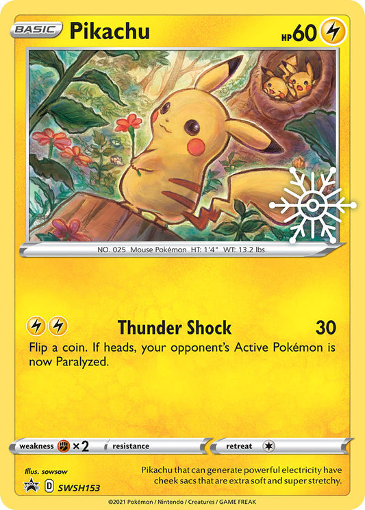 (153) Pokemon TCG SWSH Black Star Promos Single: Pikachu  Promo