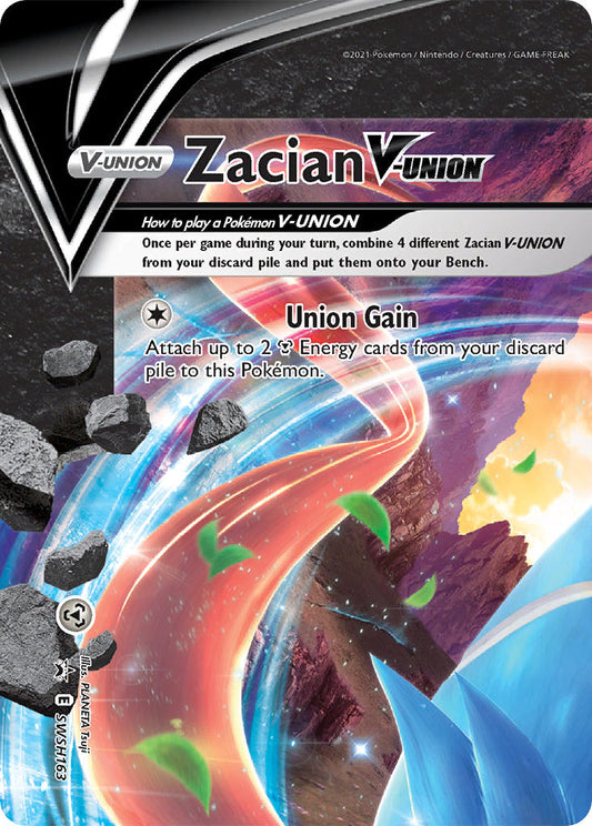 (163) Pokemon TCG SWSH Black Star Promos Single: Zacian V-UNION  Promo