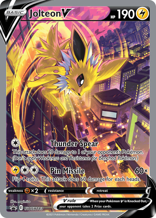 (183) Pokemon TCG SWSH Black Star Promos Single: Jolteon V  Promo