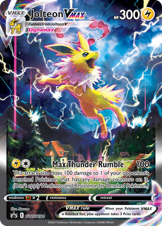 (184) Pokemon TCG SWSH Black Star Promos Single: Jolteon VMAX  Promo