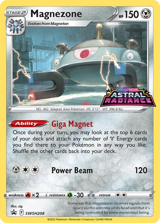 (208) Pokemon TCG SWSH Black Star Promos Single: Magnezone  Promo