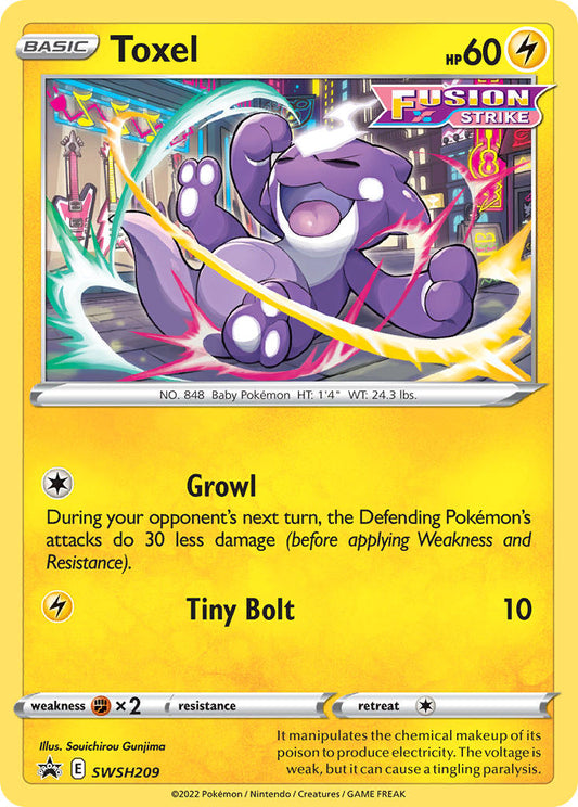 (209) Pokemon TCG SWSH Black Star Promos Single: Toxel  Promo