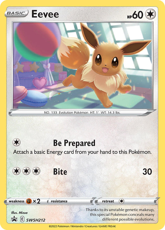 (212) Pokemon TCG SWSH Black Star Promos Single: Eevee  Promo