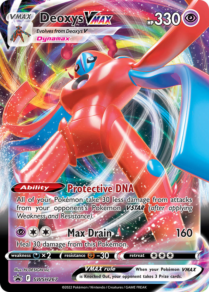 (267) Pokemon TCG SWSH Black Star Promos Single: Deoxys VMAX  Promo