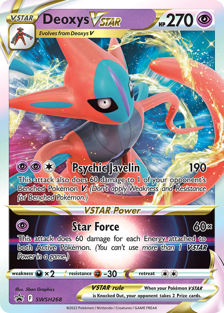 (268) Pokemon TCG SWSH Black Star Promos Single: Deoxys VSTAR  Promo