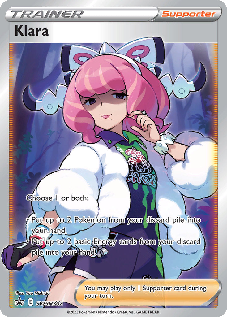 (302) Pokemon TCG SWSH Black Star Promos Single: Klara  Promo