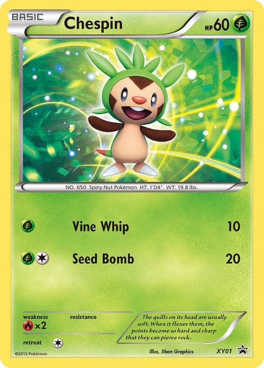 (001) Pokemon TCG XY Black Star Promos Single: Chespin   Promo