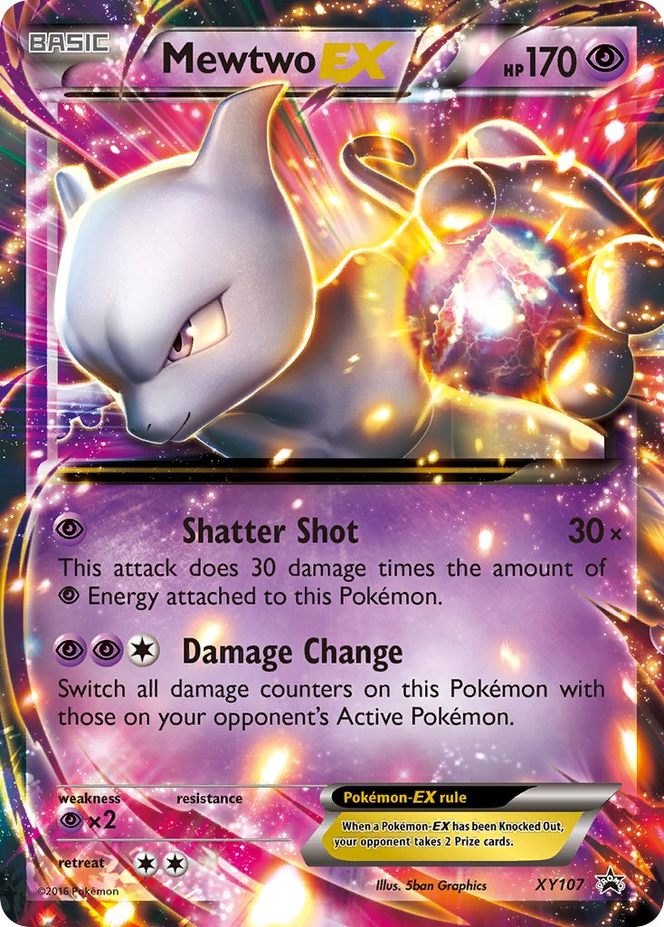 (107) Pokemon TCG XY Black Star Promos Single: Mewtwo EX   Promo