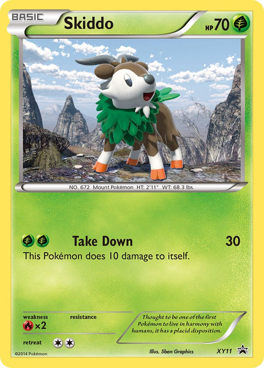 (011) Pokemon TCG XY Black Star Promos Single: Skiddo   Promo
