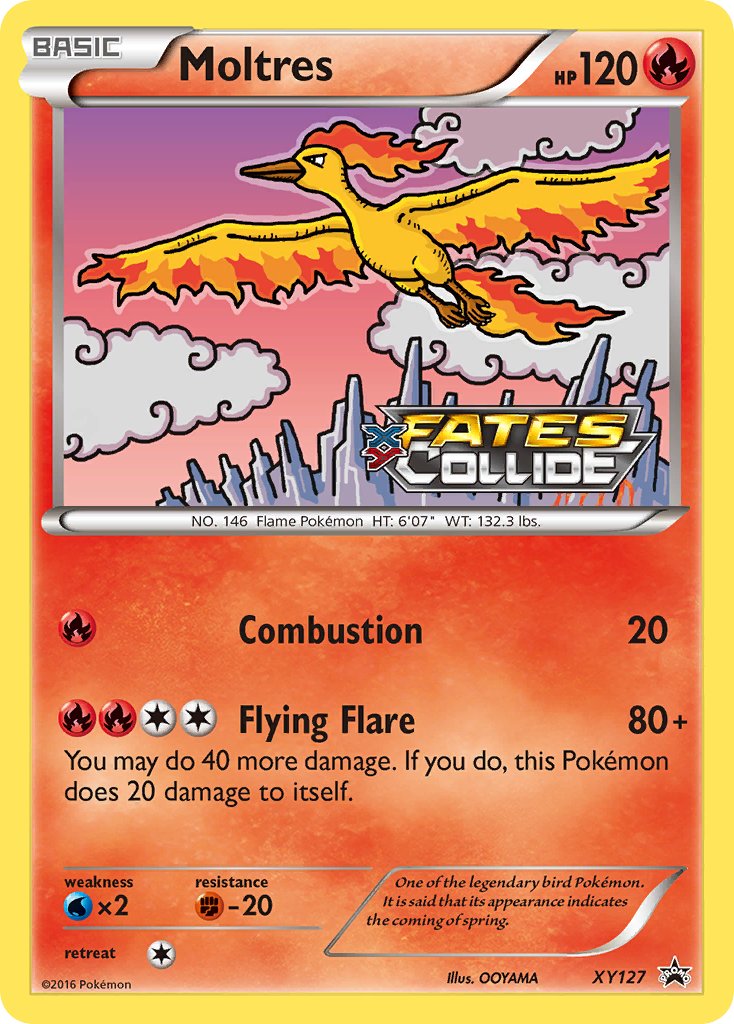 (127) Pokemon TCG XY Black Star Promos Single: Moltres   Promo