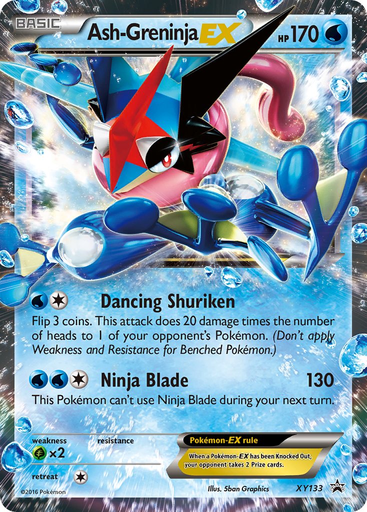 (133) Pokemon TCG XY Black Star Promos Single: Ash-Greninja EX   Promo