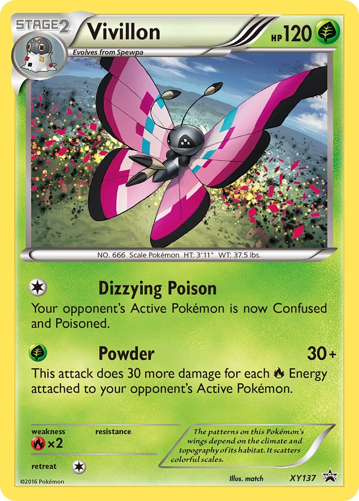 (137) Pokemon TCG XY Black Star Promos Single: Vivillon   Promo