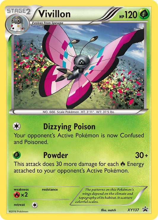 (137) Pokemon TCG XY Black Star Promos Single: Vivillon   Promo