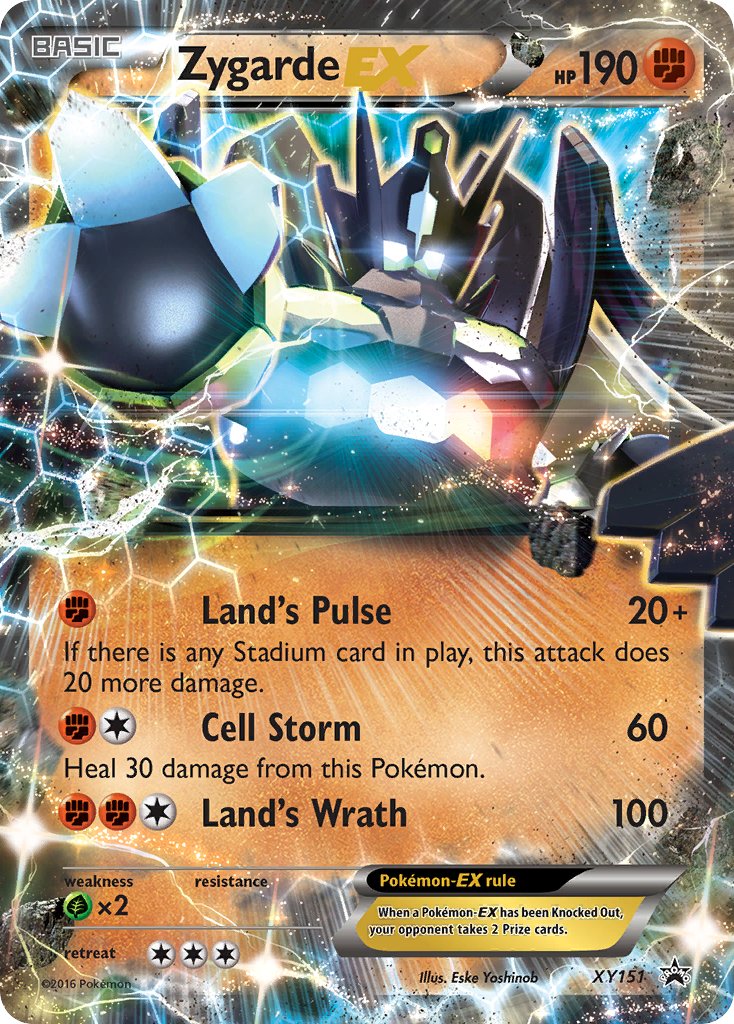 (151) Pokemon TCG XY Black Star Promos Single: Zygarde EX   Promo