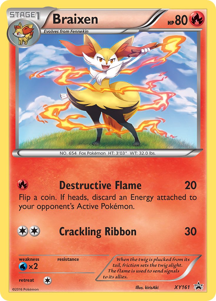 (161) Pokemon TCG XY Black Star Promos Single: Braixen   Promo