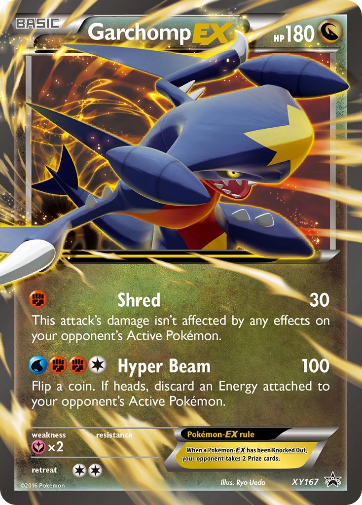(167) Pokemon TCG XY Black Star Promos Single: Garchomp EX   Promo