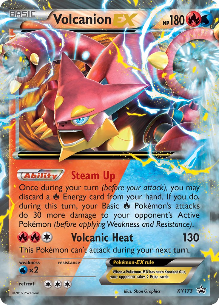 (173) Pokemon TCG XY Black Star Promos Single: Volcanion EX   Promo